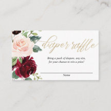 Cartes de tombola en or rose rousse