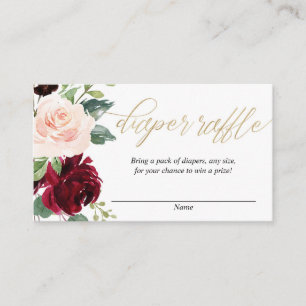 Cartes de tombola en or rose rousse
