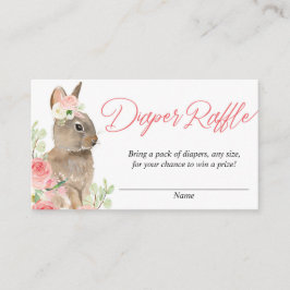 Cartes de tombola pour bébé lapin rose vif