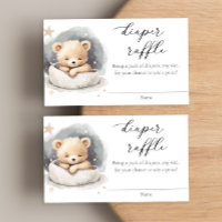 Cartes de tombola pour ours en peluche neutres
