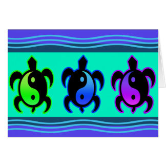 Cartes de tortues de Yin Yang