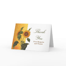 cartes de tournesol magnifiques de remerciement