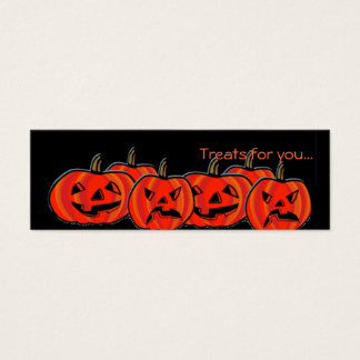 Cartes de traitement pour les bonbons d'Halloween