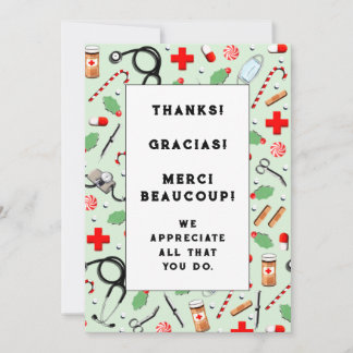 Cartes de vacances d'appréciation pour les médecin