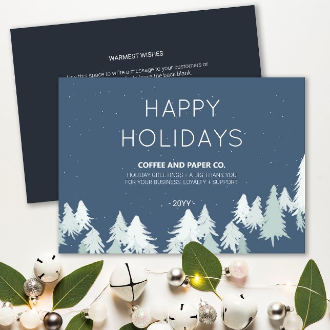 Cartes de vacances du logo d'entreprise Xmas Trees (Xmas Trees Corporate Business Logo Holiday Card)