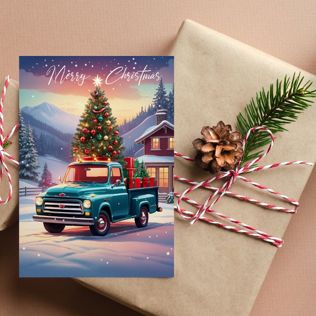 Cartes de vacances pour le Camion de Noël Arbre et (Créateur téléchargé)