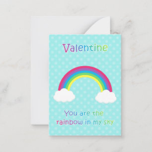Cartes de Valentine d'arc-en-ciel d'enfants
