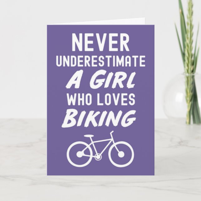 Cartes de vélo roses mignonnes pour bébés filles e (Devant)