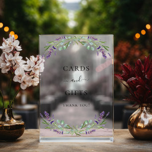 Cartes de verdure lavande mariage eucalyptus cadea