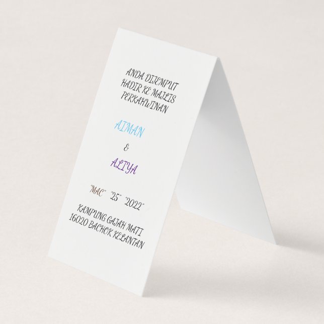 Cartes de visite (Devant)