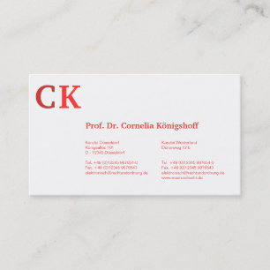 Cartes de visite à monogramme