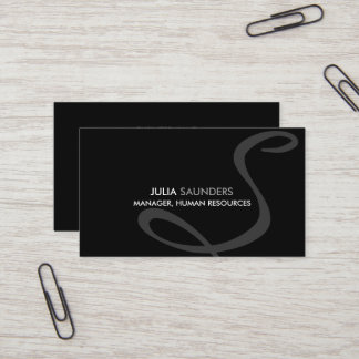 Cartes de visite à monogramme modernes et élégante