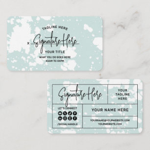 Cartes de visite à motif tie-dye plage blanchies