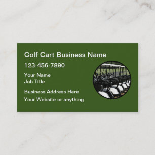 Cartes de visite à thème du Golf Cart