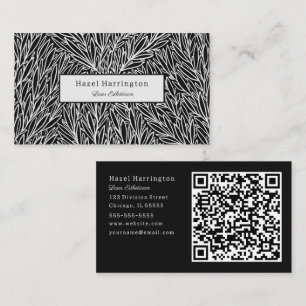 Cartes de visite Abstraits de code QR noir et blan
