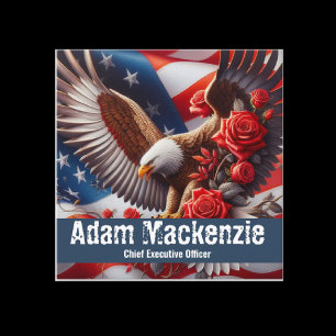 Cartes de visite aigle drapeau américain patriotiq