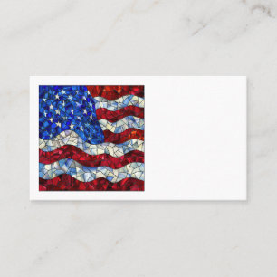 Cartes de visite américains en verre verni