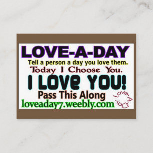 Cartes de visite Amour-quotidien