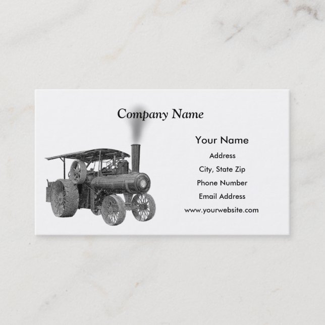 Cartes de visite antiques de tracteur de ferme (Devant)