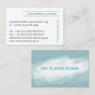 Cartes de visite aquarelles discrètes