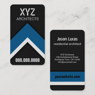 Cartes de visite architecturaux modernes noir et b