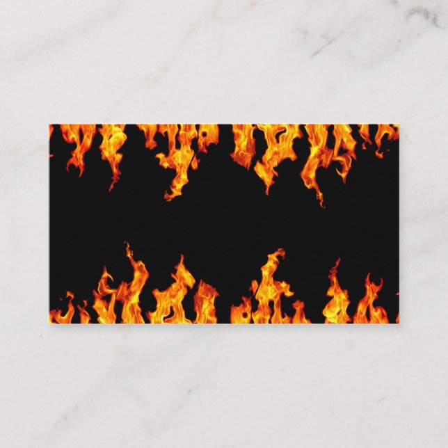 Cartes de visite ardents de flammes du feu (Devant)