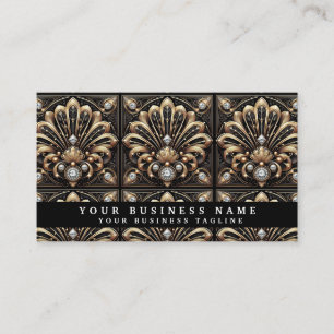 Cartes de visite Art Déco avec QR Code de luxe
