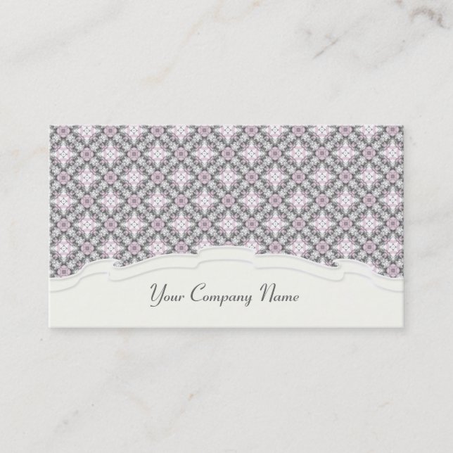 Cartes de visite assez roses élégants de coutume (Devant)