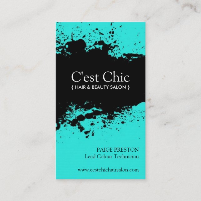 Cartes de visite audacieux de salon (Devant)