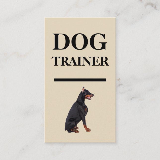 Cartes de visite audacieux d'entraîneur de chien (Devant)