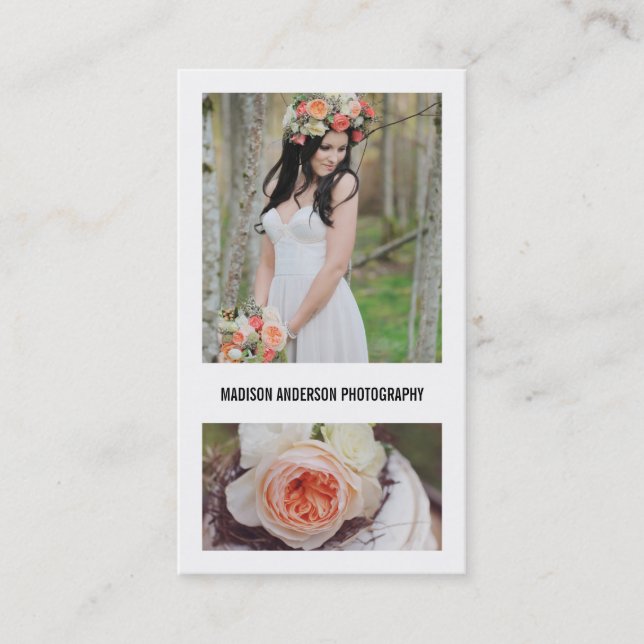 Cartes de visite audacieux minimaux de (Devant)