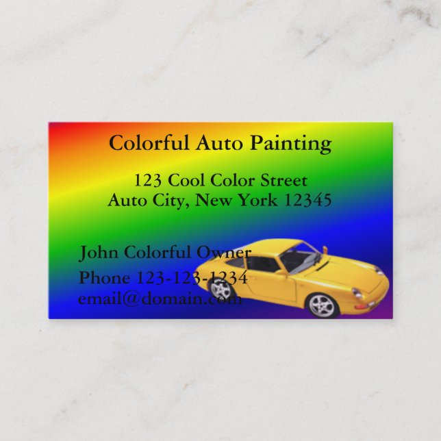 Cartes de visite automatiques de peinture (Devant)