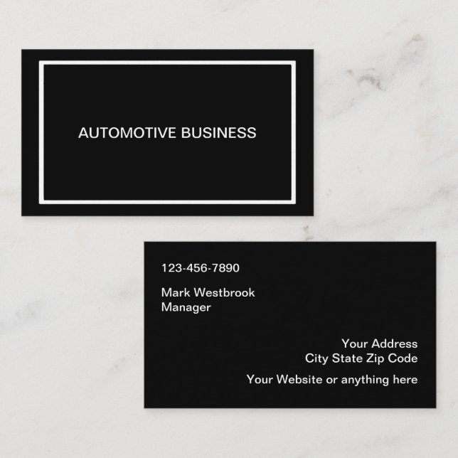 Cartes de visite automobiles professionnels modern (Devant / Derrière)