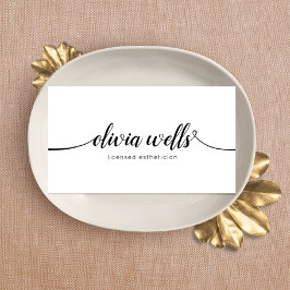 Cartes de visite avec écriture en calligraphie man