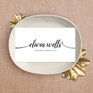 Cartes de visite avec écriture en calligraphie man