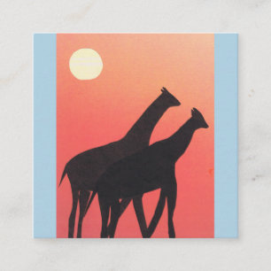 Cartes de visite avec Giraffe Design