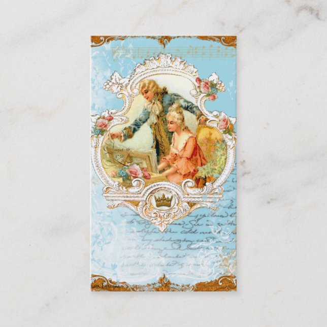 Cartes de visite baroques à la française Couple &  (Devant)