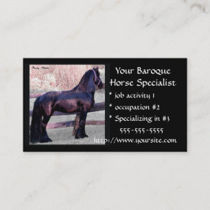 Cartes de visite baroques de cheval