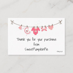 cartes de visite - Bébé Filles Vêtements Laveuse