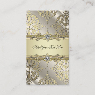 Cartes de visite Black Gold Damask