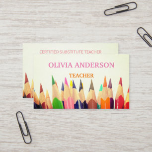 Cartes de visite blanches Professeur   Tuteur