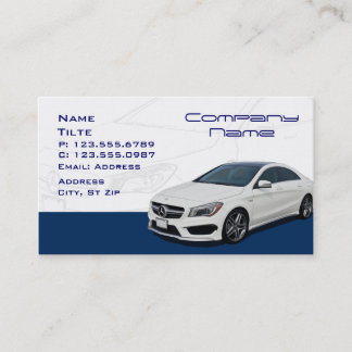 Cartes de visite blancs de benz de Mercedes