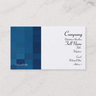 Cartes de visite bleues géométriques