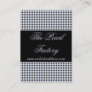 Cartes de visite bleus de bijoux de perles de