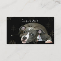 Cartes de visite bleus de chiot de Pitbull