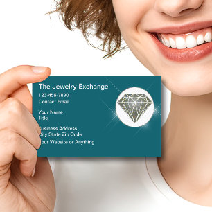 Cartes de visite Bling de magasin de bijoux Classy