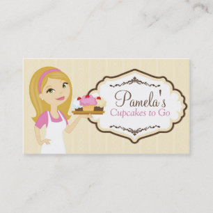 Cartes de visite blonds D17 de petit gâteau de