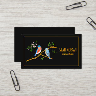 Cartes de visite Bluebirds Noires