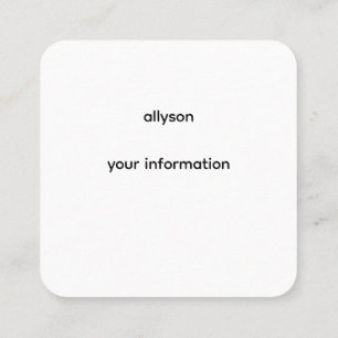 Cartes de visite Bonjour