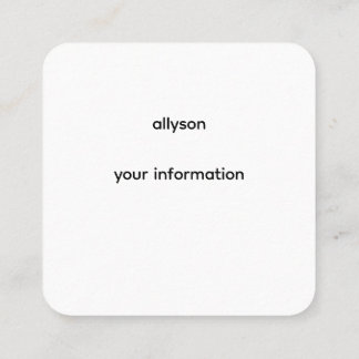 Cartes de visite Bonjour